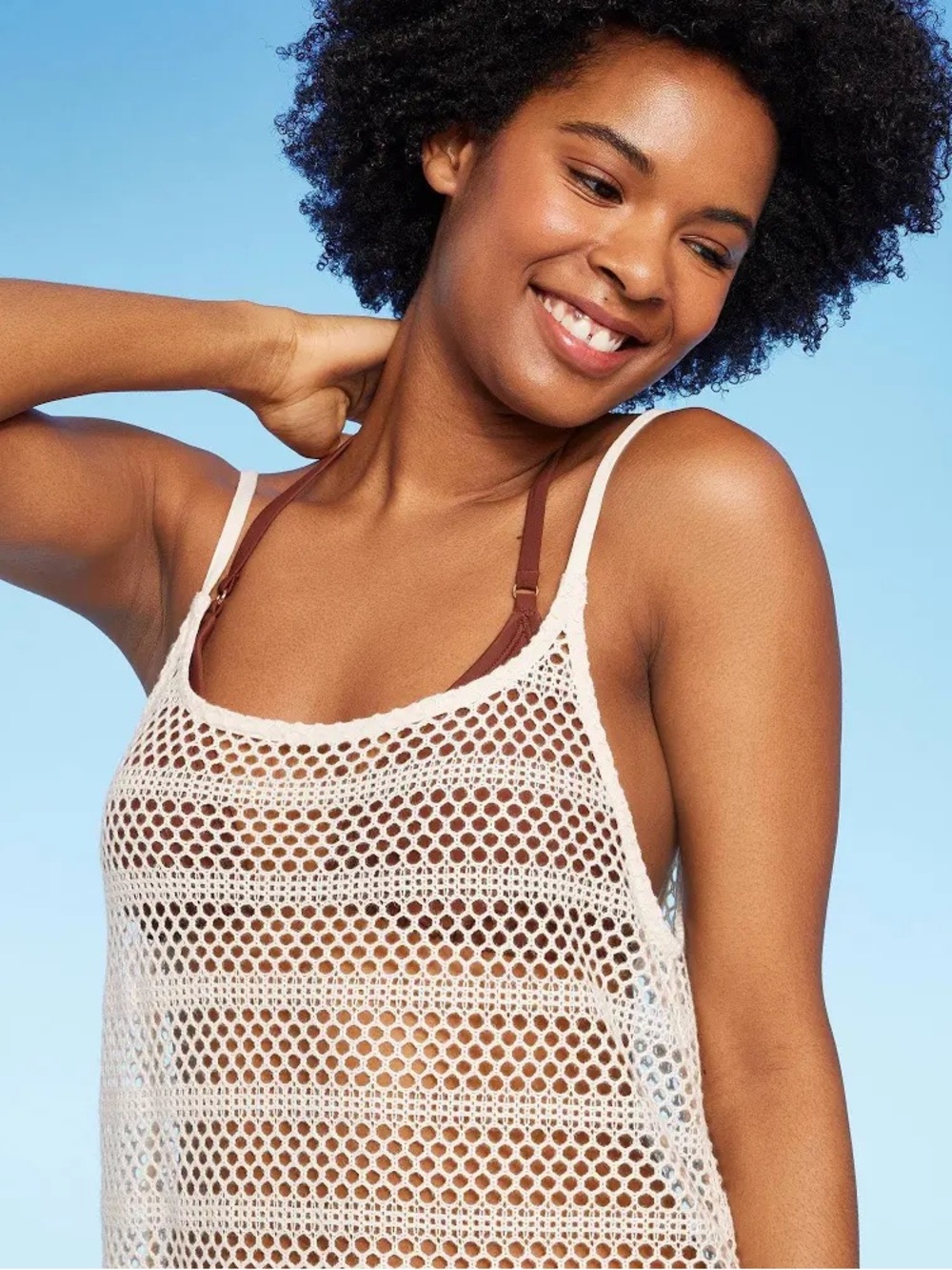 Wild fable cream crochet swim cover-up NWT XL - Picture 3 of 10